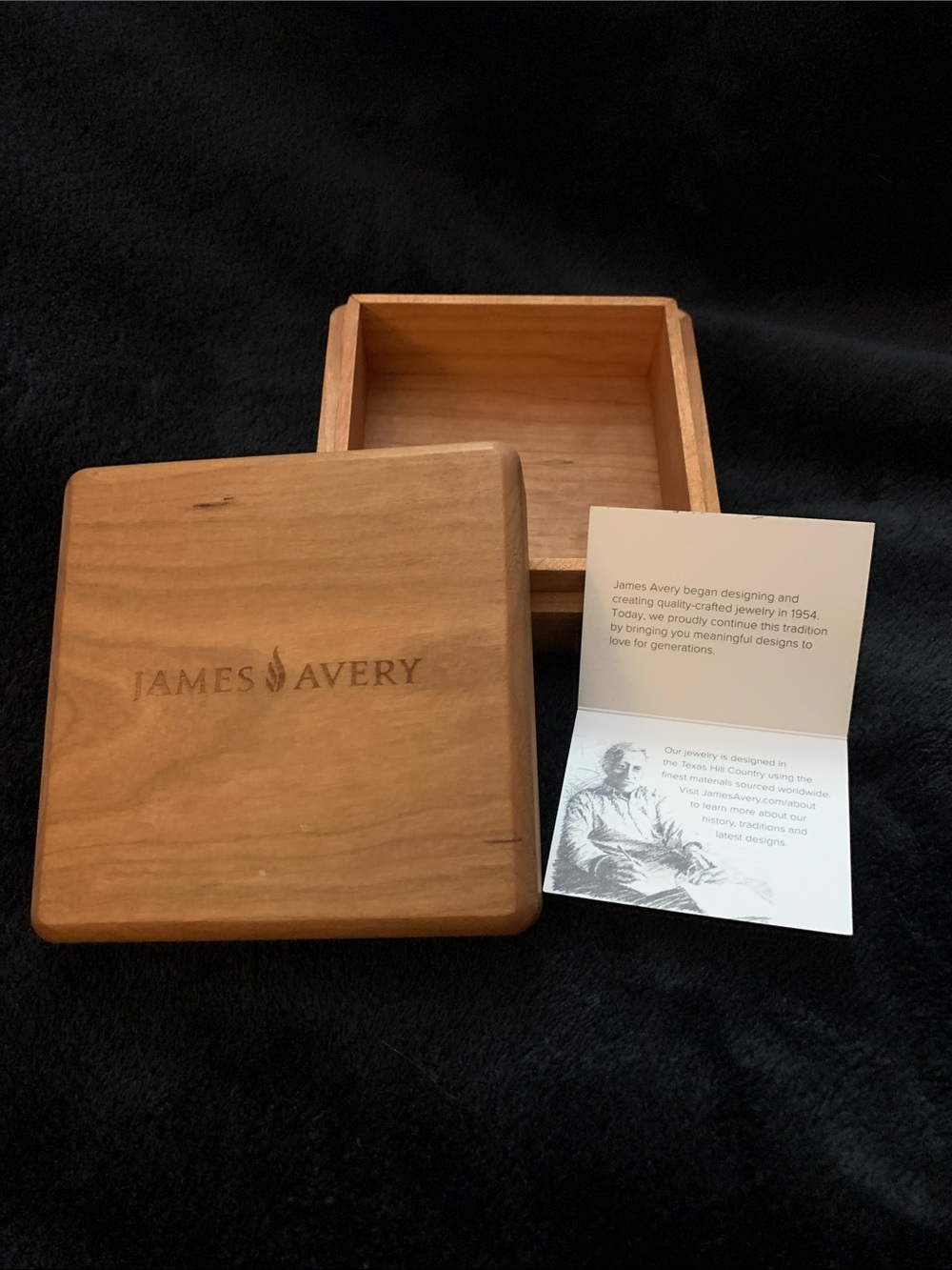 James Avery Wood Jewelry Box - Light Brown